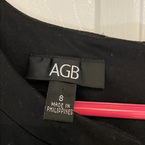 AGB Black Dress with Stylish Belt - Picture 2 of 8